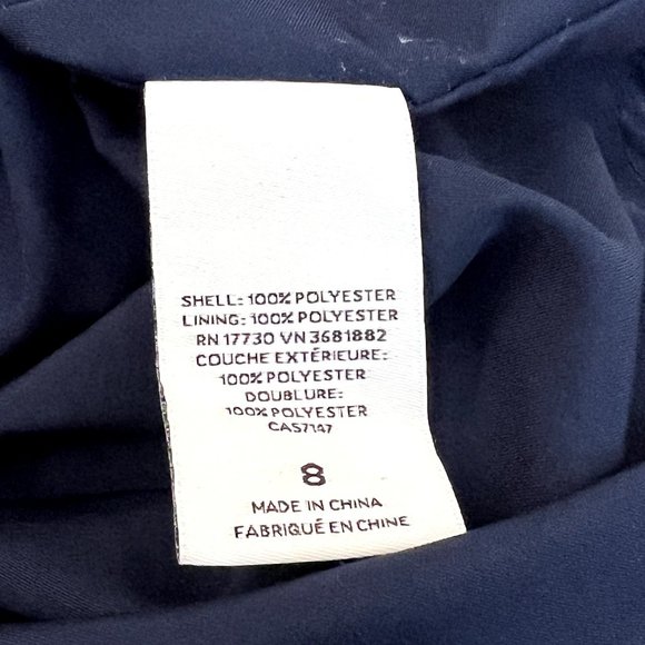 Kate Young for Target Dress 8 Blue Womens Polka Dot Sleeveless Flounce Hem - Picture 5 of 9